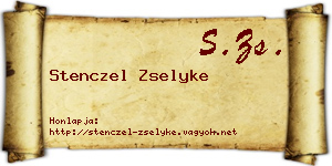 Stenczel Zselyke névjegykártya